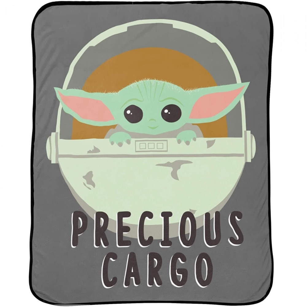 Star Wars The Mandalorian The Child Baby Yoda Precious Cargo Throw Blanket